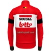 Cykeltøj Langærmet + Bib Cykelbukser 2022 Lotto Soudal Rød Hvid